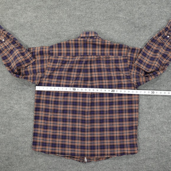 Cinch Shirt Mens XL Brown Purple Plaid Button Down Western Long Sleeve Cotton - Picture 6 of 8